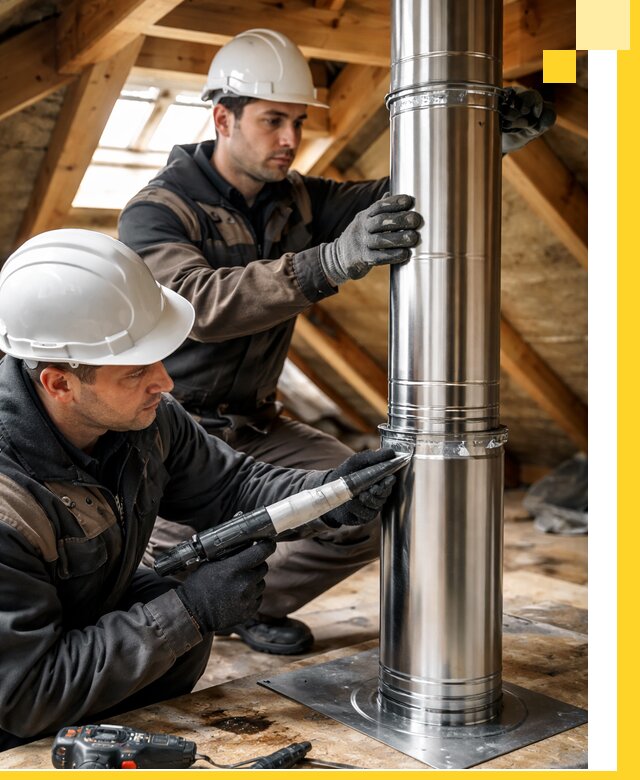 Монтаж дымоходов для каминов в Минеральных Воде с гарантией качества