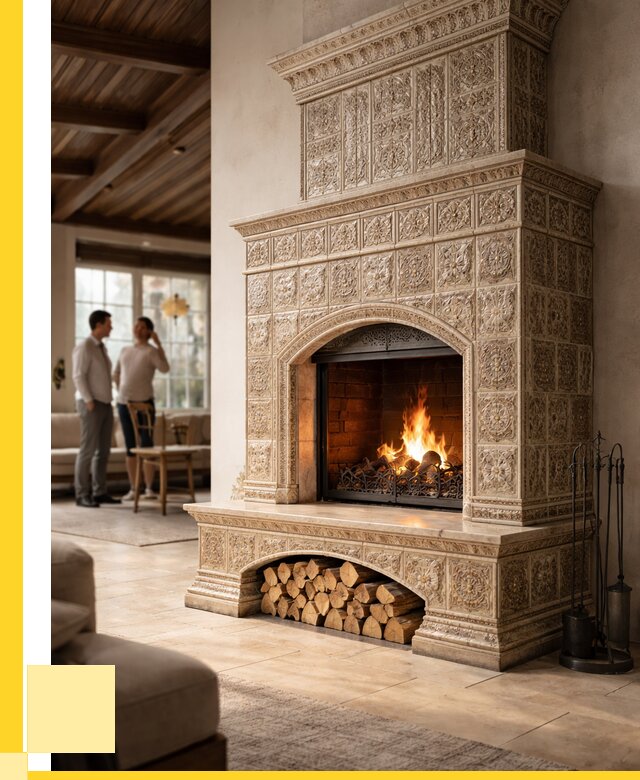 Купить изразцовый камин в Минеральных Воде от 258950 р. | ЭриданМнр