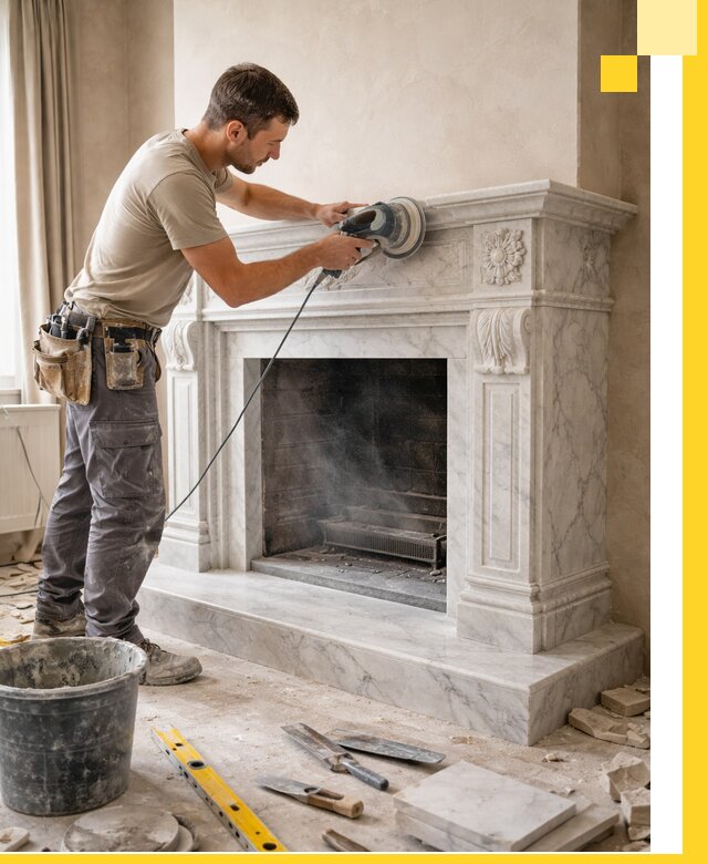 Изготовление и установка мраморных каминов в Минеральных Воде под ключ