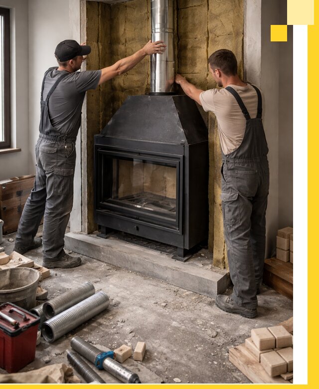 Изготовление и монтаж закрытых каминов в Минеральных Воде под ключ
