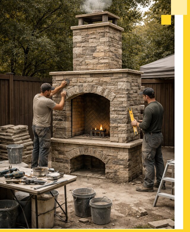 Проектирование и установка уличных каминов в Минеральных Воде