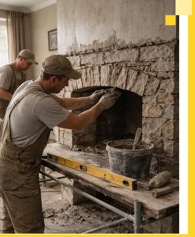 Изготовление каминов под ключ в Минеральных Воде, монтаж и отделка