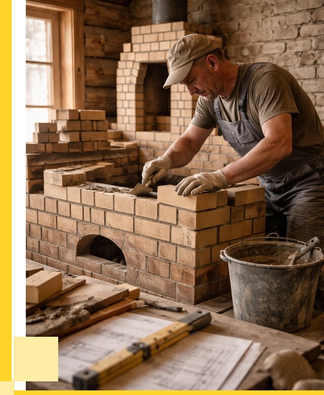 Кладка печей из кирпича в Минеральных Воде цены от 31074 р. - ЭриданМнр