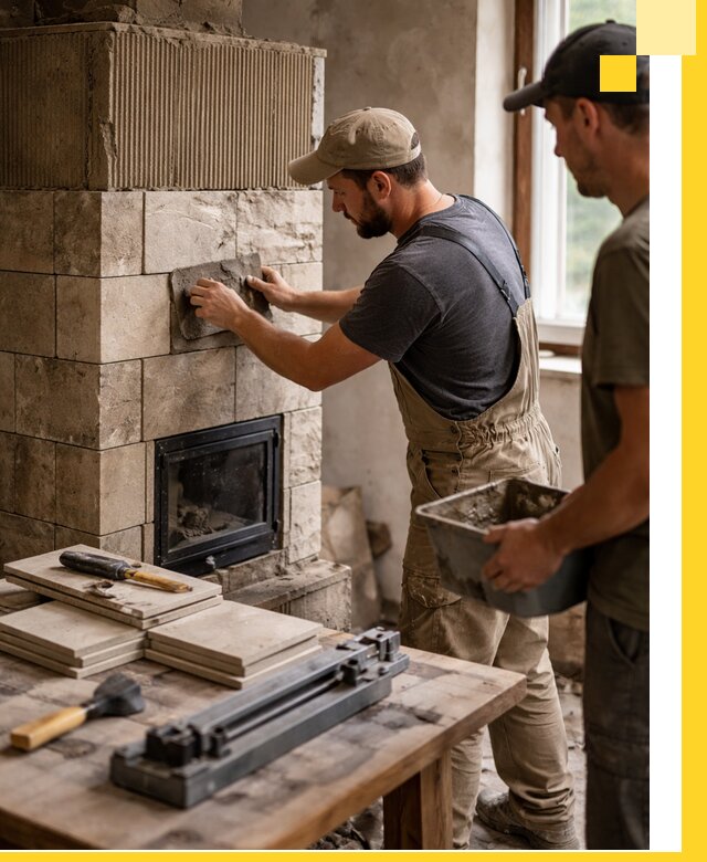 Профессиональная облицовка печей в Минеральных Воде: керамика и камень