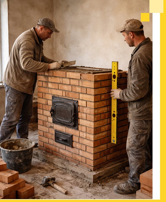 Отопительные печи под ключ в Минеральных Воде, установка и сборка