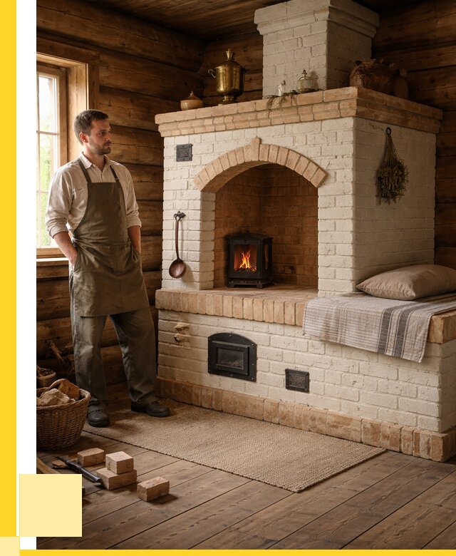 Русские печи с лежанкой под ключ в Минеральных Воде от 155370 р. ЭриданМнр