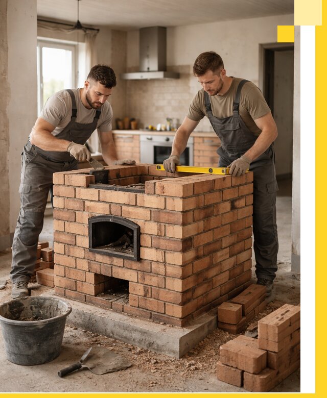 Установка и монтаж печей в частном доме в Минеральных Воде под ключ