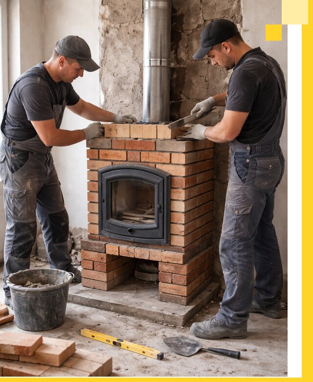 Монтаж печи камина под ключ в Минеральных Воде с гарантией и пусконаладкой