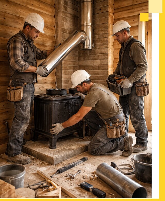 Профессиональный монтаж банных печей и дымоходов в Минеральных Воде