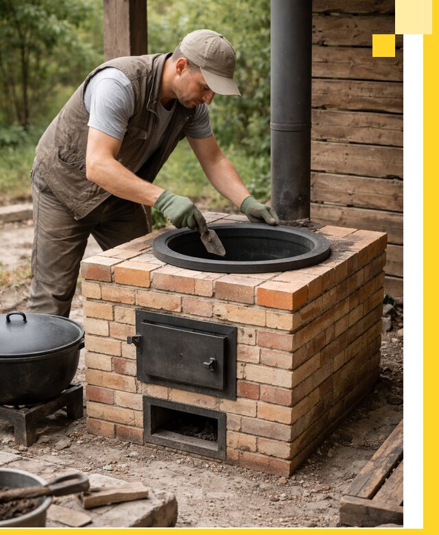 Изготовление и установка печей для казана в Минеральных Воде под ключ