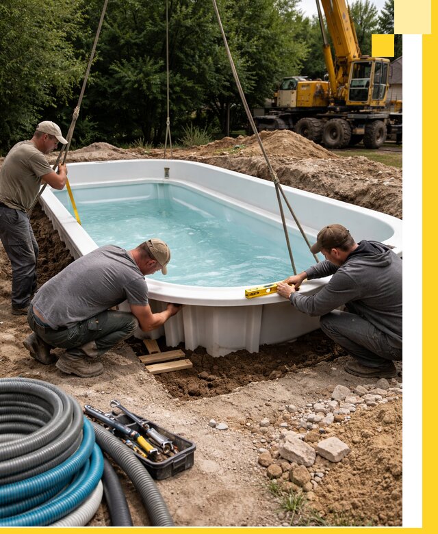 Установка и монтаж композитных бассейнов под ключ в Минеральных Воде