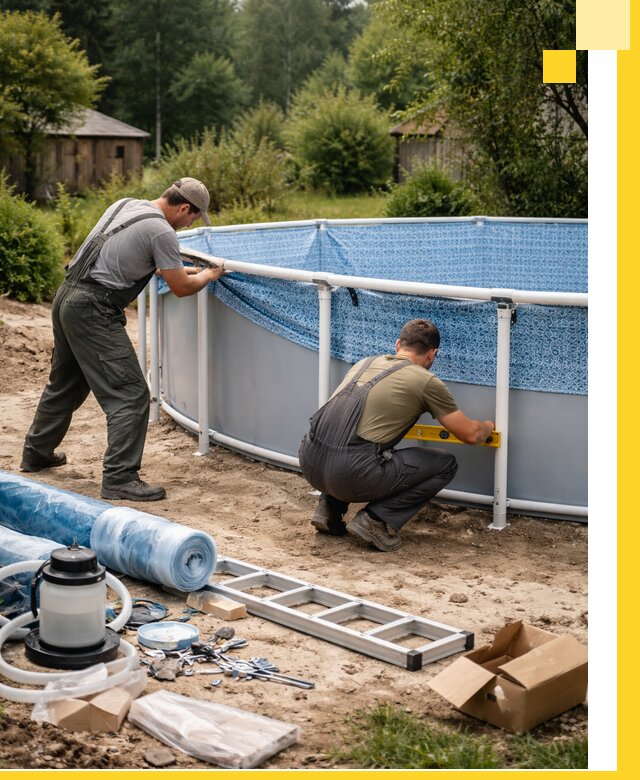 Установка и монтаж каркасных бассейнов в Минеральных Воде под ключ