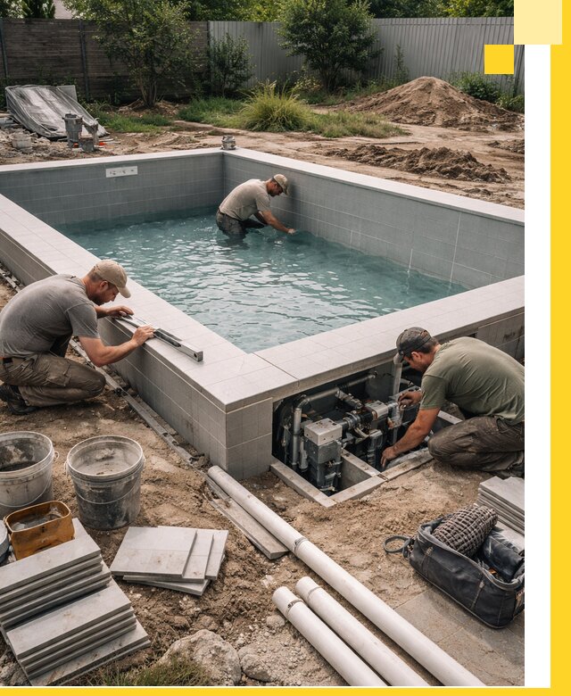 Строительство и монтаж бассейнов для дачи под ключ в Минеральных Воде