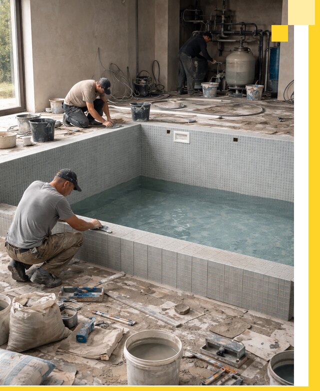 Строительство и монтаж бассейнов в помещении в Минеральных Воде