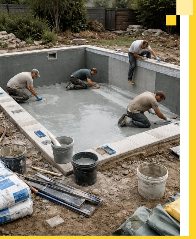 Изготовление и монтаж чаши бассейна под ключ в Минеральных Воде