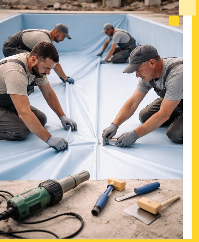 ПВХ пленка для бассейнов с монтажом и гарантией в Минеральных Воде