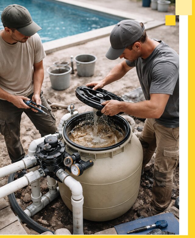 Установка и обслуживание песочных фильтров для бассейнов в Минеральных Воде