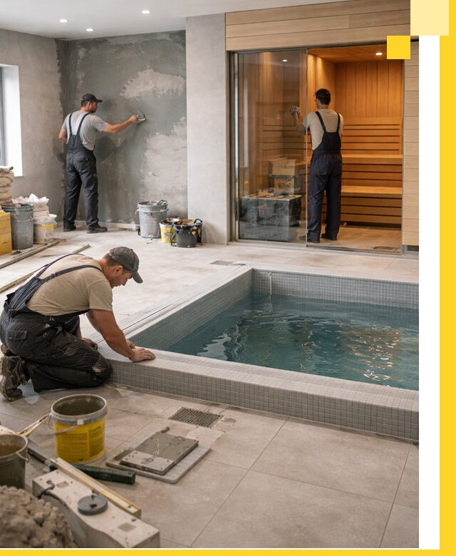 Проектирование и строительство сауны с бассейном в Минеральных Воде