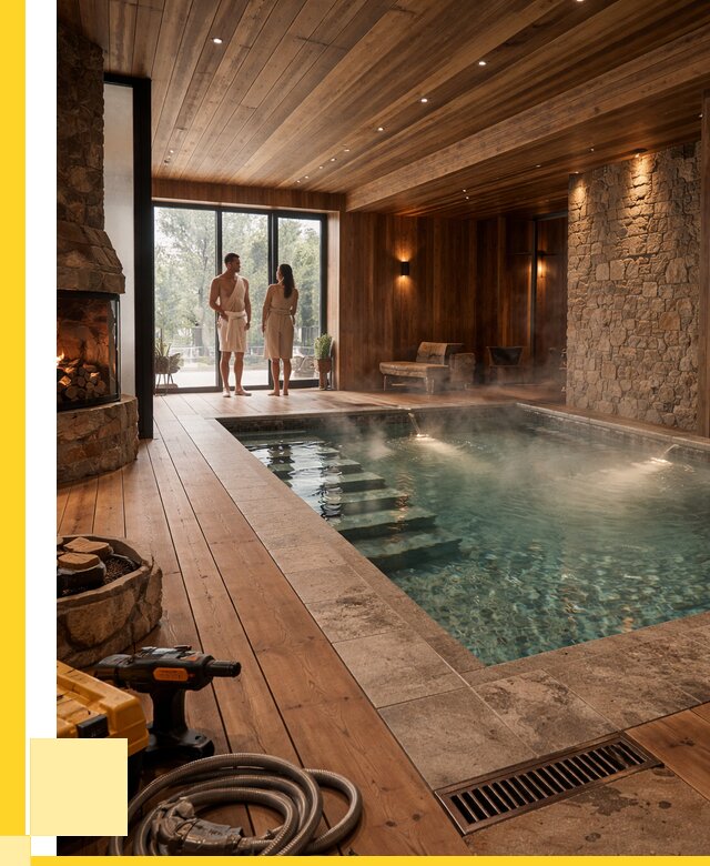 Проекты бань с бассейном под ключ в Минеральных Воде от 77685 р., ЭриданМнр