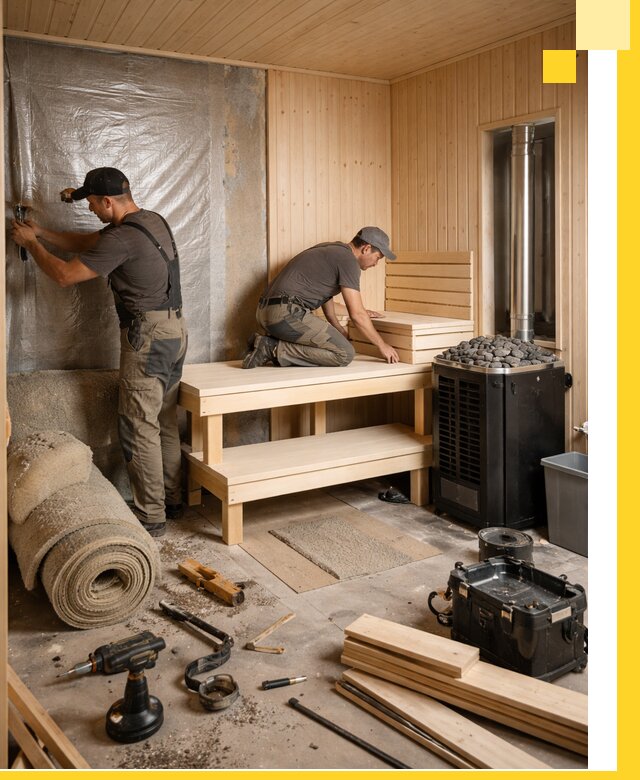 Проекты саун под ключ в Минеральных Воде дизайн и строительство