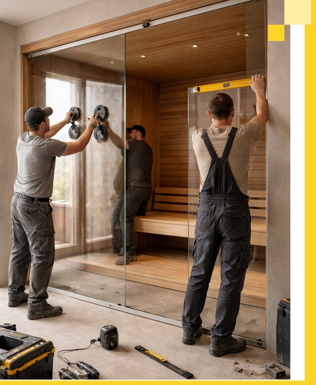 Производство и монтаж стеклянных саун под ключ в Минеральных Воде