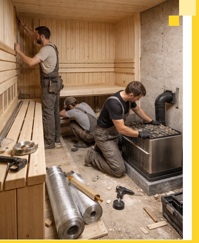 Индивидуальные сауны на заказ в Минеральных Воде под ключ, проект и монтаж