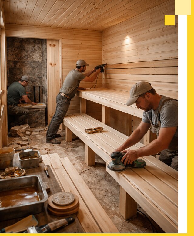 Профессиональная отделка бань в Минеральных Воде под ключ, с гарантией