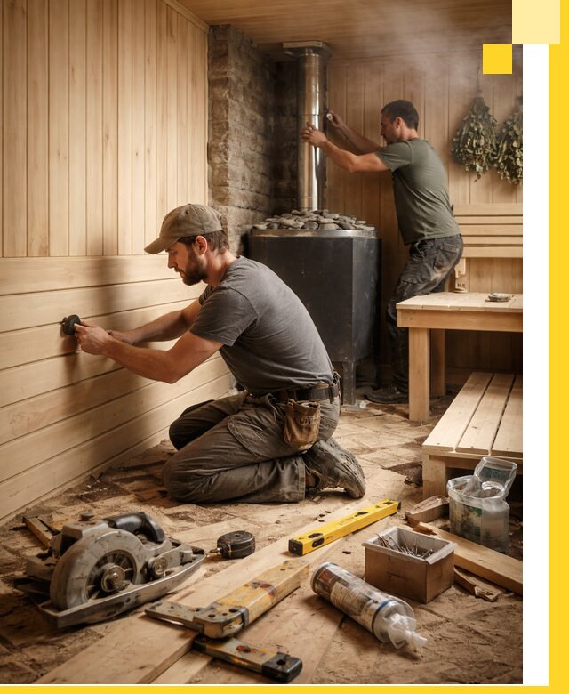 Полное строительство и оснащение парных под ключ в Минеральных Воде