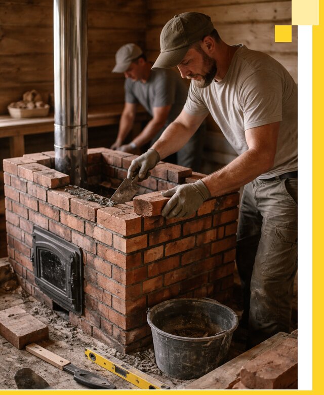 Кирпичные печи для бани под ключ в Минеральных Воде, проект и монтаж