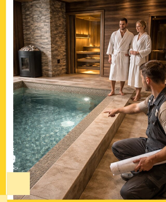 Проект бани с бассейном под ключ в Минеральных Воде от 67327 р. | ЭриданМнр