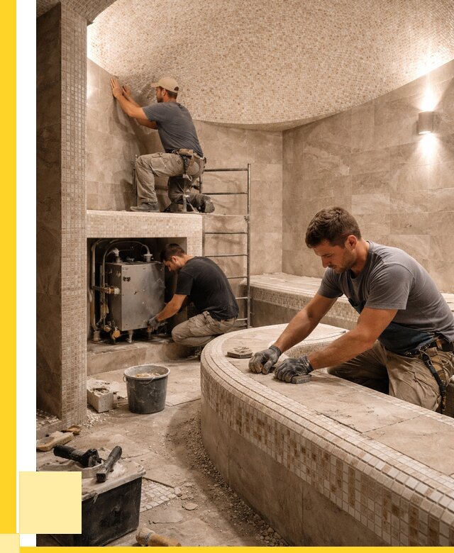 Монтаж хамамов под ключ в Минеральных Воде от 258950 р. ЭриданМнр