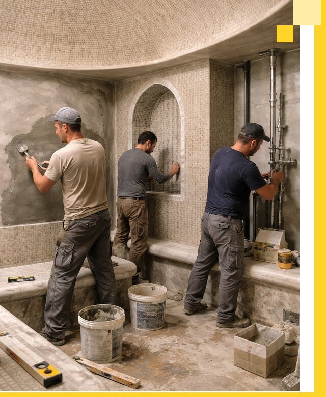 Профессиональный монтаж хамамов под ключ в Минеральных Воде с гарантией