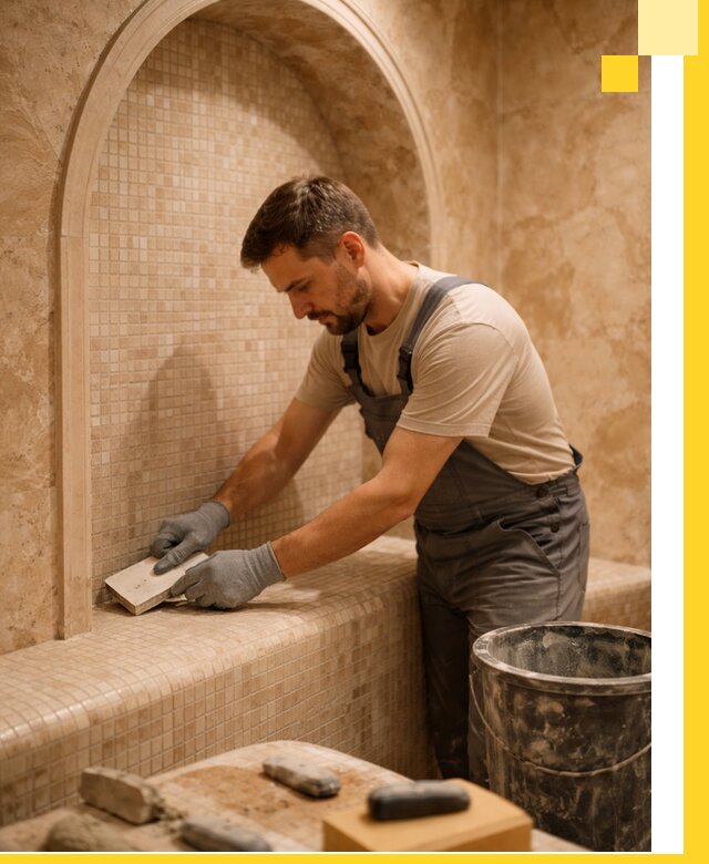 Профессиональная отделка хамамов с мозаикой под ключ в Минеральных Воде