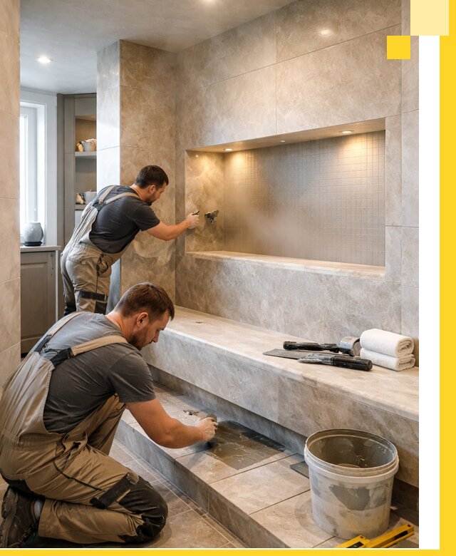 Профессиональное строительство хамама в квартире в Минеральных Воде