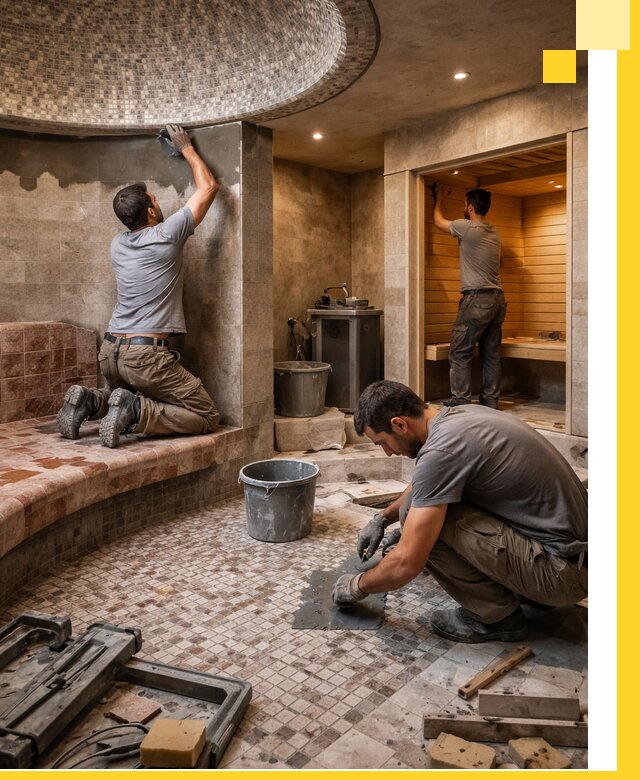 Проект и строительство хамама бани и сауны под ключ в Минеральных Воде